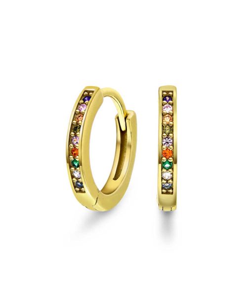 Øreringer i sølv med multi zirkonia