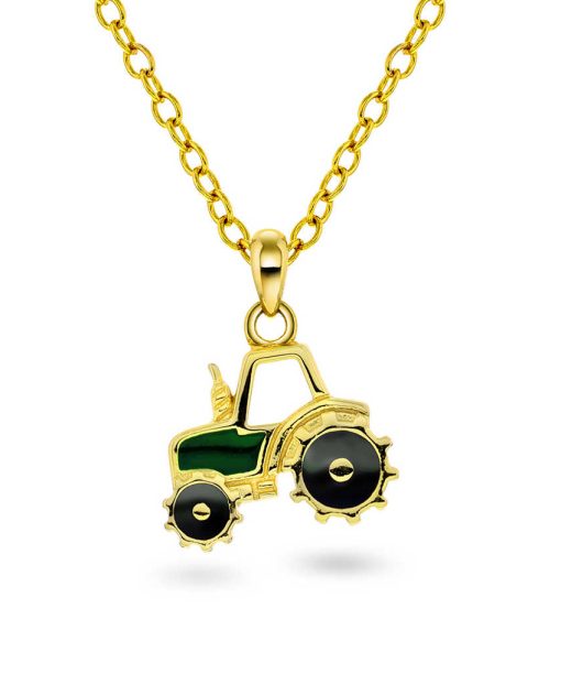 Smykke i sølv traktor