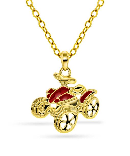 Smykke i sølv firehjuling