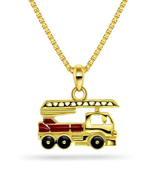 Smykke i sølv brannbil