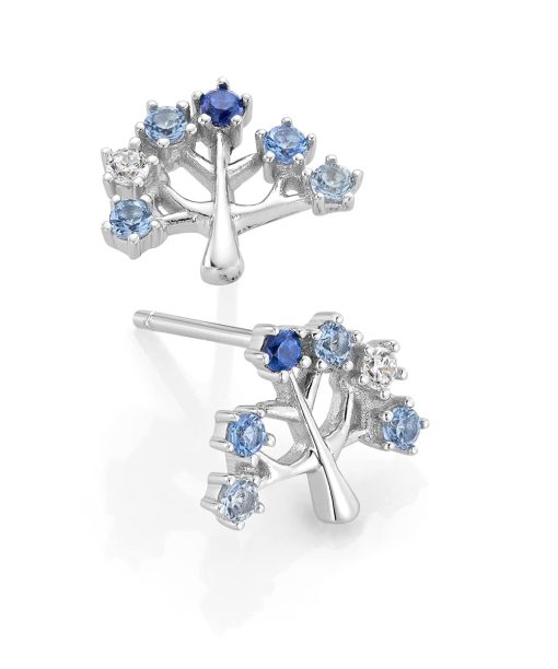 GD Signatur Tree of life Ørepynt i sølv med zirkonia