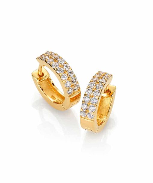 Julia øreringer i sølv med zirkonia