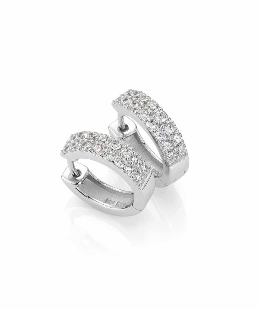 Julia øreringer i sølv med zirkonia