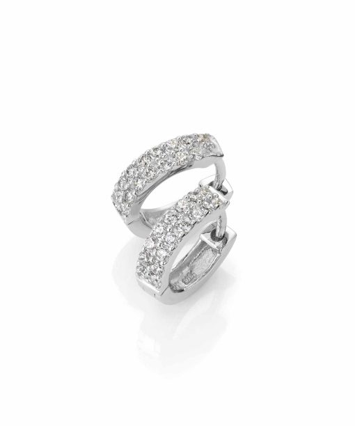 Julia øreringer i sølv med zirkonia