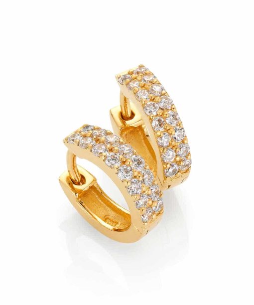 Julia øreringer i sølv med zirkonia