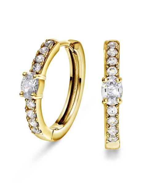 Gulldia Signatur Øreringer i sølv med zirkonia