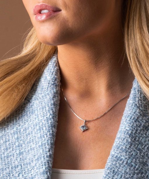 Alternative view of Lily smykke i sølv med zirkonia, blå