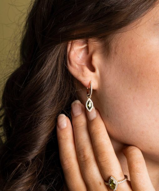 Alternative view of Rose øredobber i sølv med zirkonia