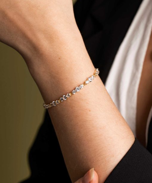 Alternative view of Serena armbånd i sølv med zirkonia