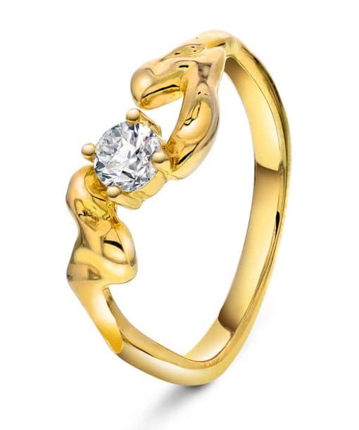 Sparkle ring i sølv med zirkonia