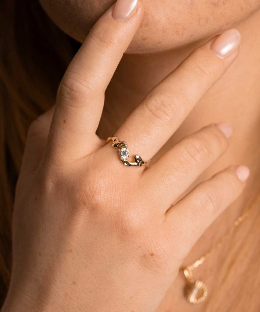 Alternative view of Sparkle ring i sølv med zirkonia