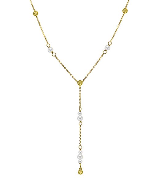 Fairy y-smykke i sølv med perler