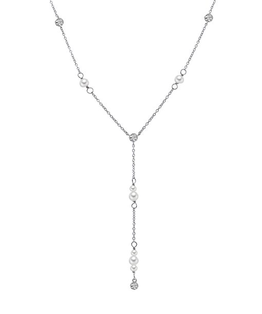 Fairy y-smykke i sølv med perler