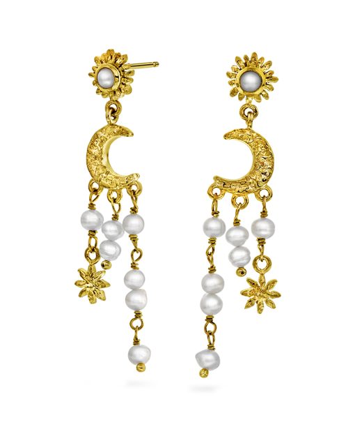 Twillight øredobber i sølv med perler