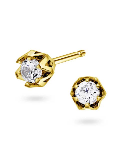 Tulipan øredobber i hvitt gull med diamant 0,50 ct twsi