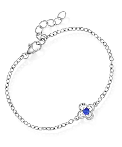 Armbånd i sølv med blå zirkonia