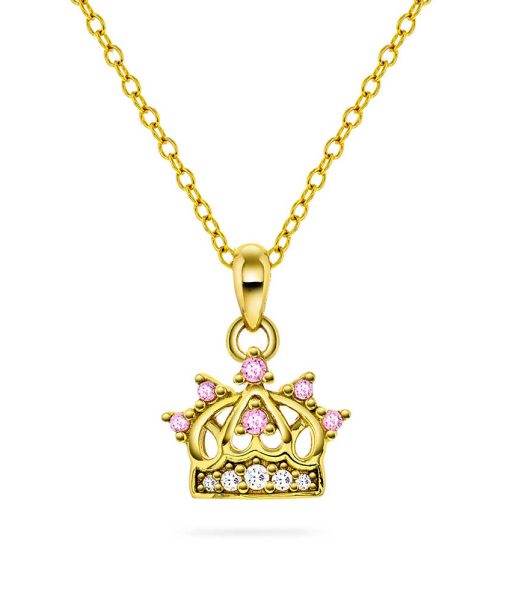 Smykke i sølv med zirkonia krone