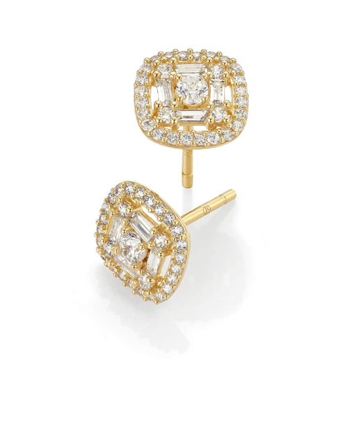 GD 1370 Maja Ørepynt i gull med zirkonia