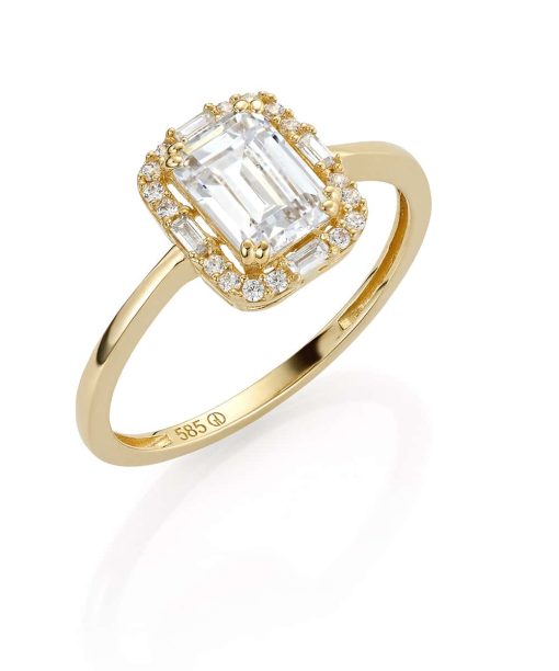 GD 1370 Heidi Ring i gull med zirkonia