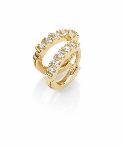 GD 1370 Julia Øreringer i gull med zirkonia