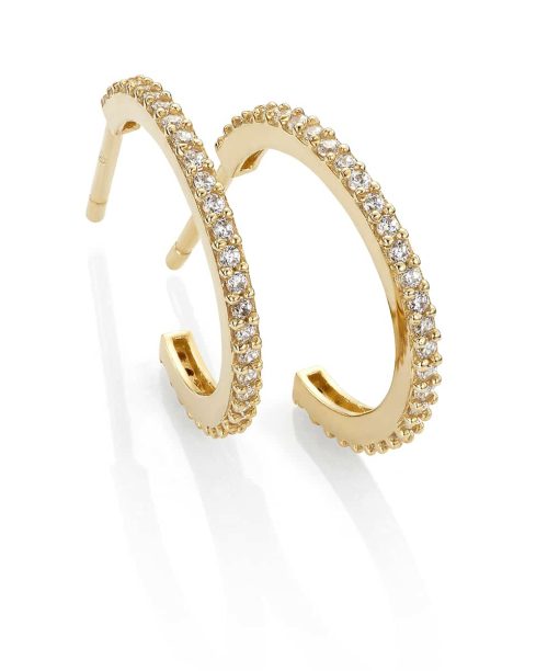 GD 1370 Therese Øreringer i gull med zirkonia