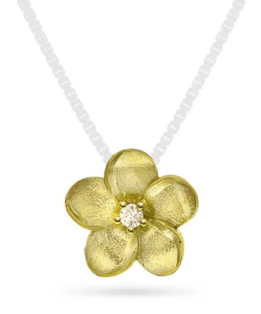 Anheng i gull m/dia. 0,03 WSI, blomst,