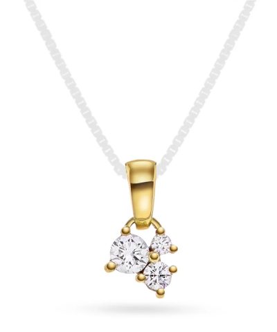 Alternative view of Anheng i gull med diamanter 0,22 ct WSI