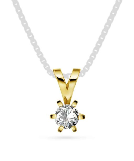 Superstar anheng i gull, DIamant 0.35ct (TWSI)