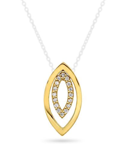 Anheng i gult gull med diamanter 0,16 ct TW/SI