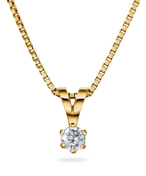 Polaris anheng i gull, Diamant 0.05ct (TWSI)