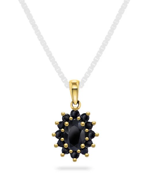 Alternative view of Amheng i gull med sort safir