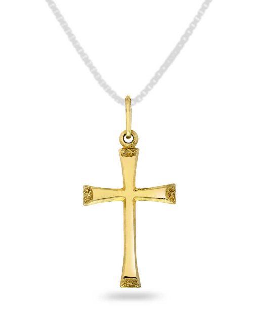 Korssmykke i gult gull 27,5mm