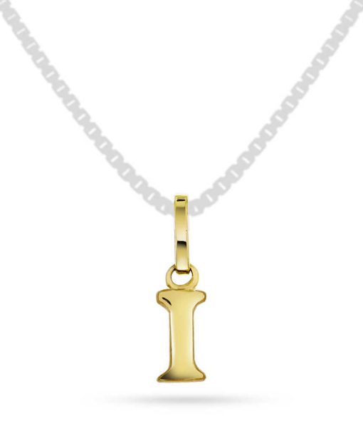Bokstavsmykke i gult gull, I-anheng