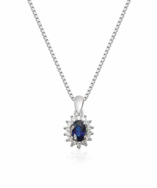 Anheng Rosett 0,14ct WSI Safir Hv 585
