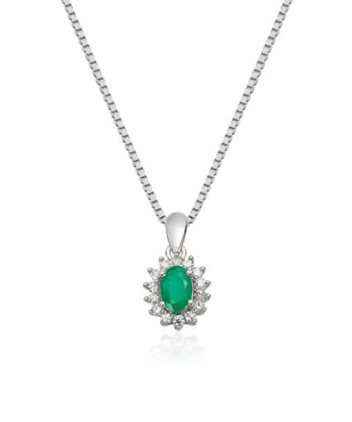 Anheng Rosett 0,14ct WSI Smaragd Hv 585