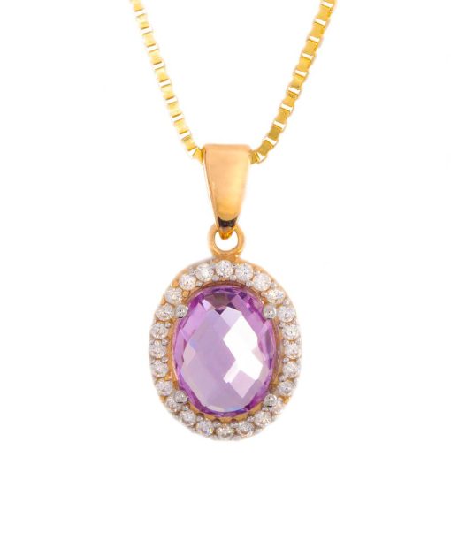 Anheng Rosett CZ ametyst 585