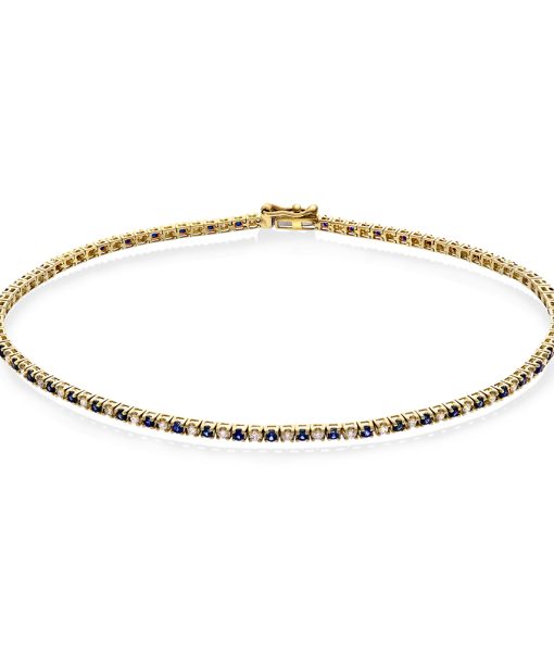 Tennisarmbånd i gull m/dia 0,40 ct WSI