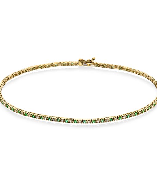 Tennisarmbånd i gull m/dia 0,40 ct WSI