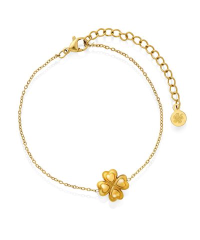 Frida Leonore - Lucky bracelet i forgylt stål