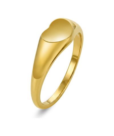 Frida Leonore - Heartline ring i forgylt stål