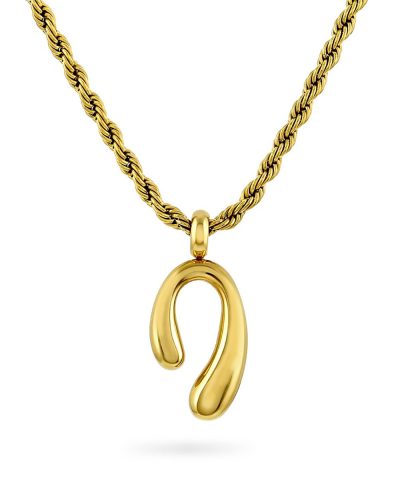 Frida Leonore - Current necklace i forgylt stål