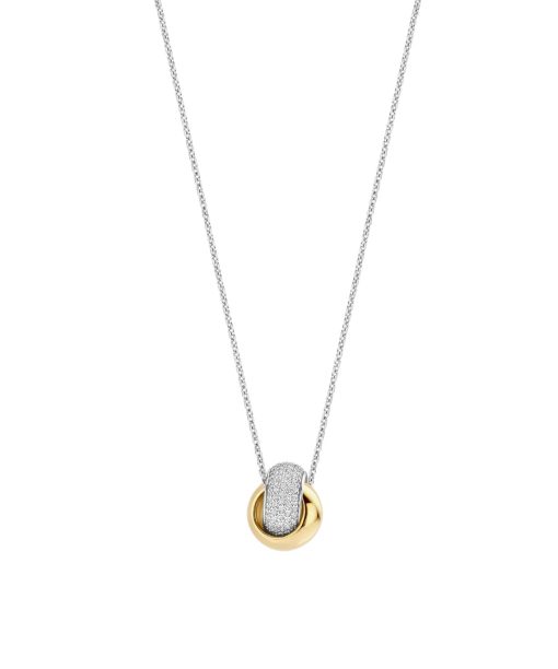 Alternative view of Ti Sento Bold Zirconia Crossover Necklace