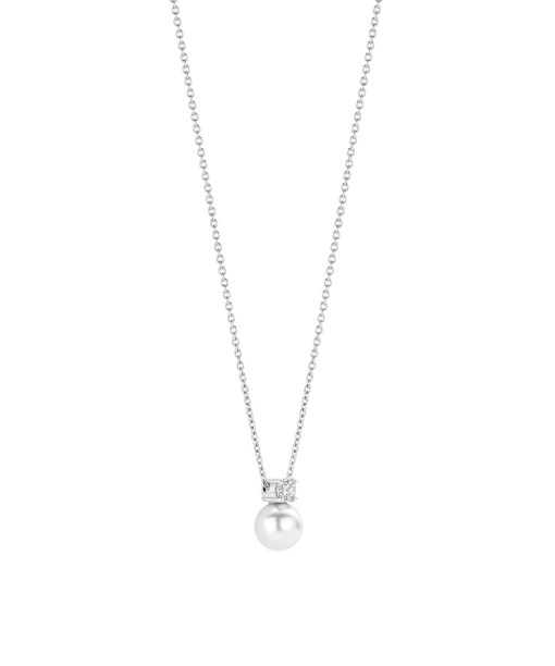 Alternative view of Ti Sento Zirconia Pearl Necklace