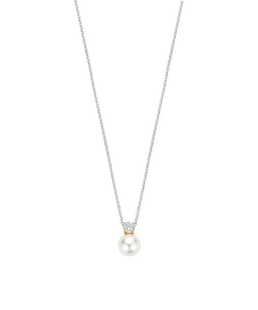 Ti Sento Zirconia Pearl Necklace