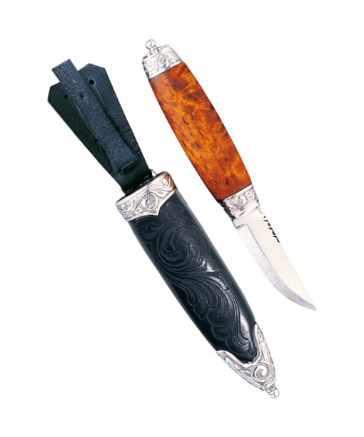 Bunadskniv Ola med handskåren slire