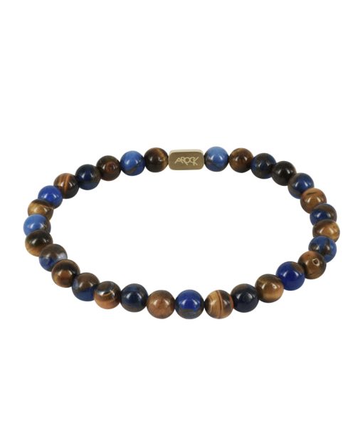 Arock Colin Stenarmbånd i Stål med Edelstener Blå/Brun