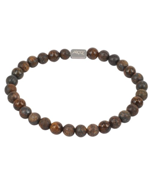 Arock Morris Stenarmbånd i Stål med Edelstener Brun 17-22cm