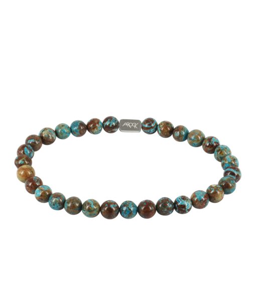 Arock Morris Stenarmbånd i Stål med Edelstener Blå/Brun 17-22cm