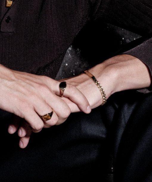 Alternative view of Arock Ben Armbånd i Stål - Gullforgylt,14K