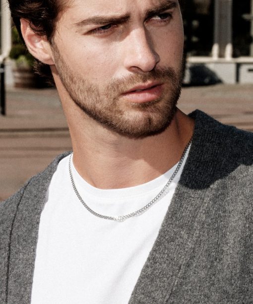 Alternative view of Arock Leo Halskjede i Polert Stål - Gullforgylt,14K